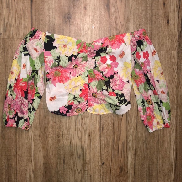 NEW!! HP 🥳🥳🥳Zara Floral Off the Shoulder Top - Picture 5 of 13